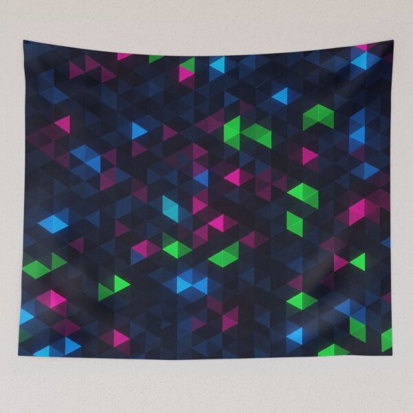 Item preview, Neon Triangle Mosaic designed and sold by Kaleidoscope Print.