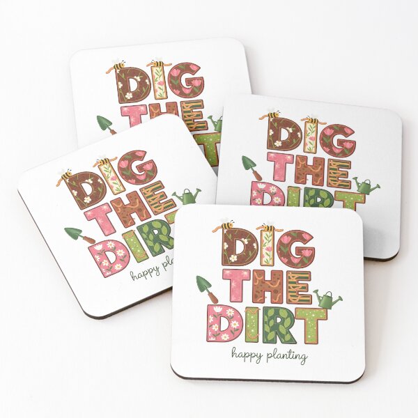 Item preview, Dig The Dirt – Happy Planting" Gardening Typography Art – Garden Lover Design designed and sold by Luminari Creations.