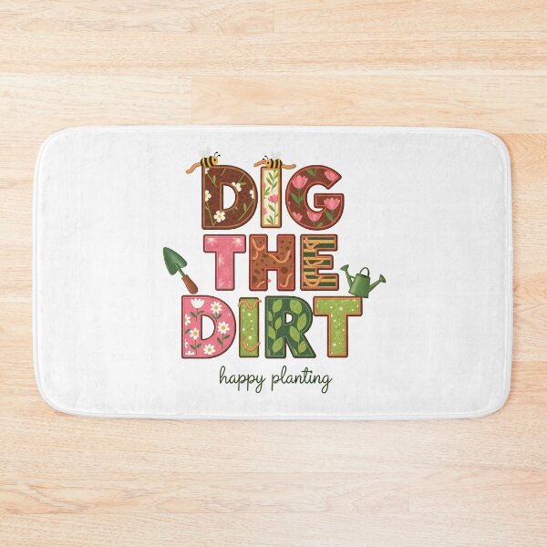 Item preview, Dig The Dirt – Happy Planting" Gardening Typography Art – Garden Lover Design designed and sold by Luminari Creations.