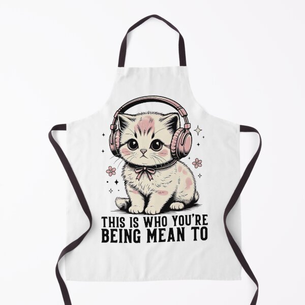 Item preview, This Is Who You're Being Mean To Cute Cat Headphones designed and sold by SpookshowDesign.