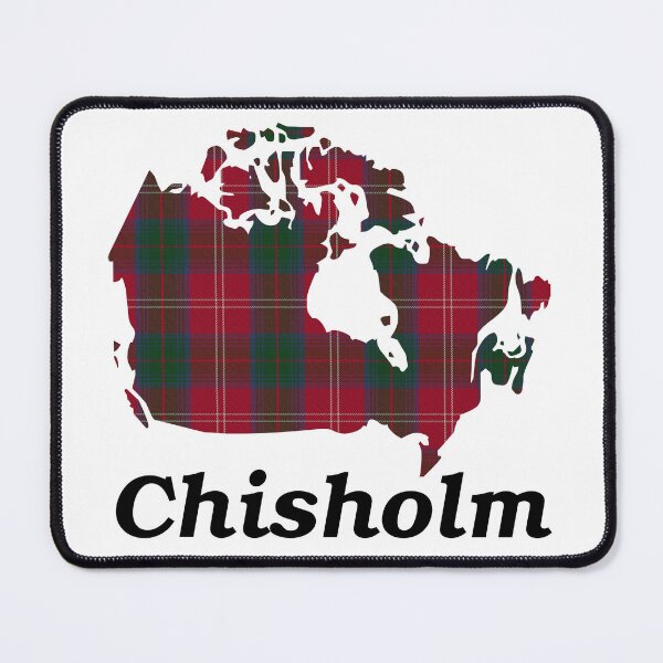Item preview, Chisholm Clan Tartan on Map of Canada (with name) designed and sold by clantartans.