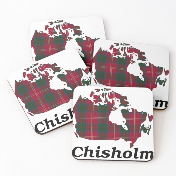Item preview, Chisholm Clan Tartan on Map of Canada (with name) designed and sold by clantartans.