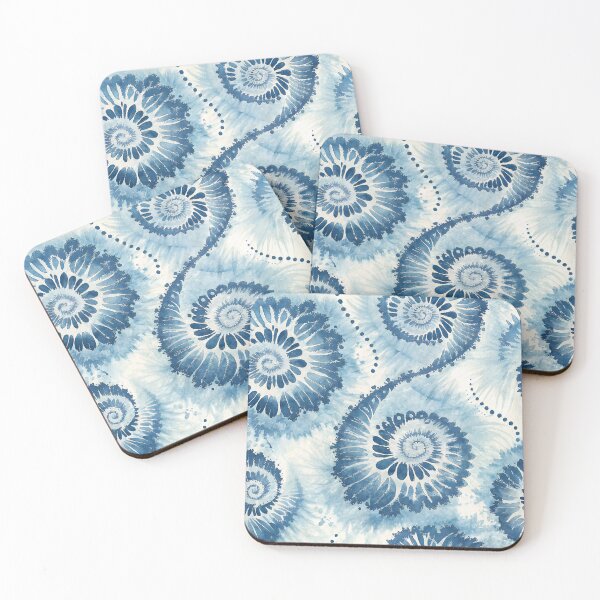Item preview, Tie Dye Blue & White Large Spot Sketched Pattern designed and sold by Snifferius.