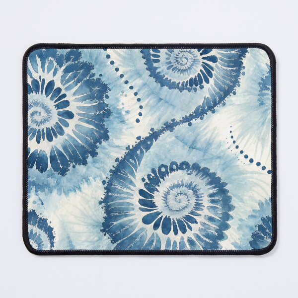 Item preview, Tie Dye Blue & White Large Spot Sketched Pattern designed and sold by Snifferius.