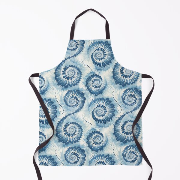 Item preview, Tie Dye Blue & White Large Spot Sketched Pattern designed and sold by Snifferius.