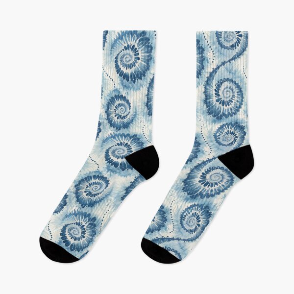 Item preview, Tie Dye Blue & White Large Spot Sketched Pattern designed and sold by Snifferius.