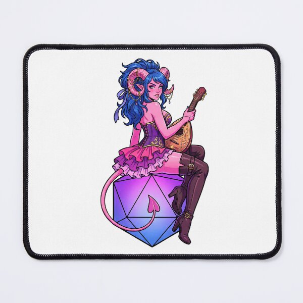Item preview, Chaotic Flirt: Bisexual Pride Tiefling Bard designed and sold by SkinnyFlatWhite.
