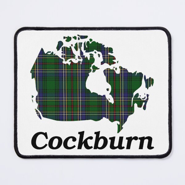 Item preview, Cockburn Clan Tartan on Map of Canada (with name) designed and sold by clantartans.