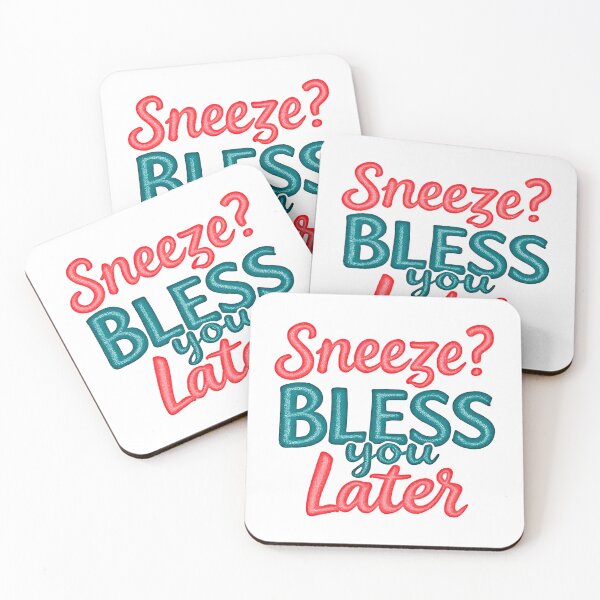 Item preview, Sneeze Bless You Later Funny Sarcastic Quote Hand Lettered designed and sold by SholoStudio.