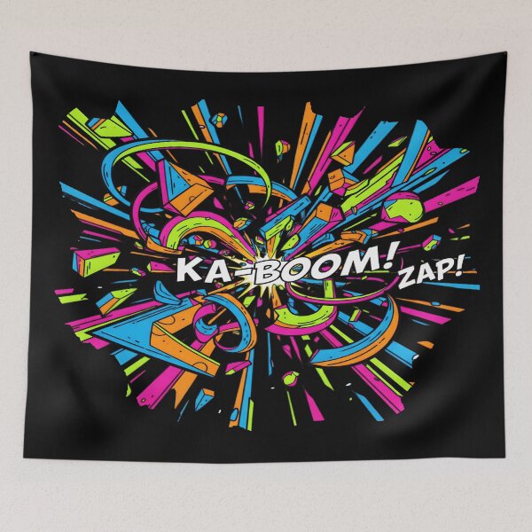 Item preview, KA-BOOM! Comic Book Pop Art Explosion - Retro Style designed and sold by Dakson Design - Fantasy Art.