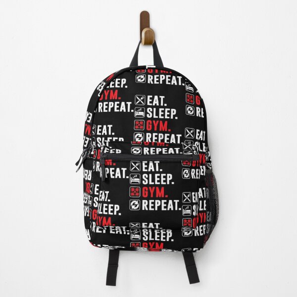 Item preview, Fitness Bodybuilding Eat Sleep Gym Repeat Funny Workout Gym designed and sold by zicohoneybear.