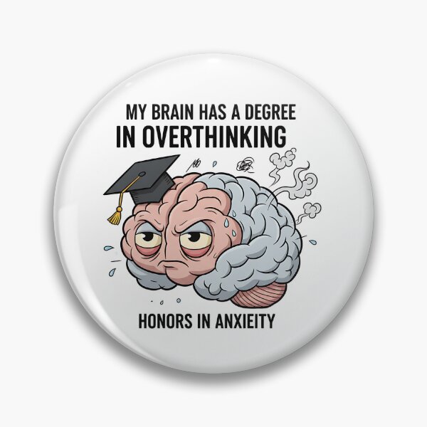 Item preview, Overthinking Brain Cartoon designed and sold by CELESTIAL©️.
