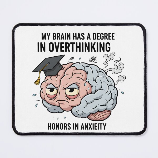 Item preview, Overthinking Brain Cartoon designed and sold by CELESTIAL©️.