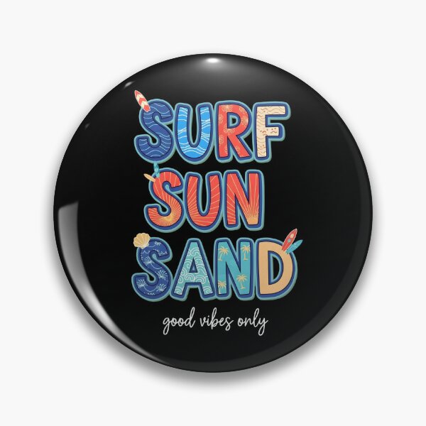 Item preview, "Surf Sun Sand" Beach Typography Art – Coastal Surf Culture Design designed and sold by Luminari Creations.