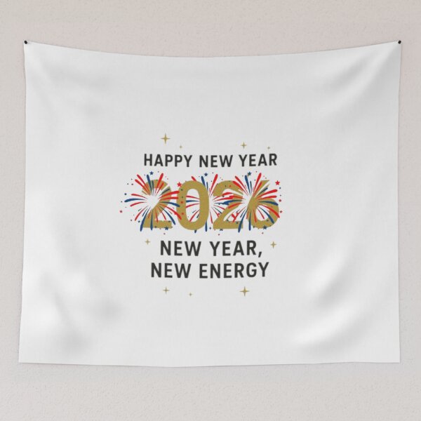 Item preview, Golden Fireworks "Happy New Year 2026" – New Year, New Energy Celebration Design designed and sold by GloboStyle Design .