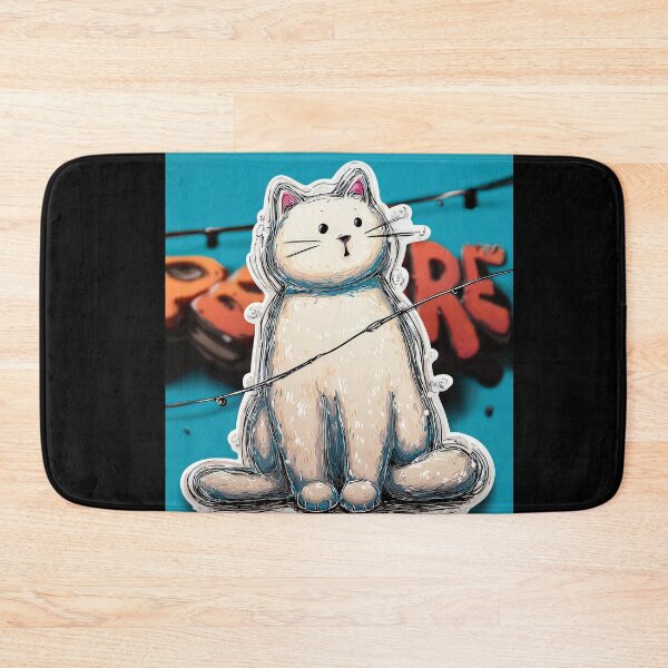 Item preview, Cute Comic Kitten with Speech Bubble Illustration designed and sold by Grafititee.