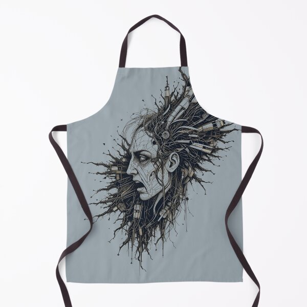 Item preview, Urban Mind Explosion Abstract Face Art Black designed and sold by Amplify-n-Co.