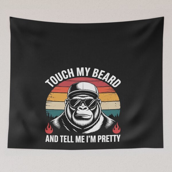 Item preview, Touch My Beard and Tell Me I'm Pretty Monkey designed and sold by katherintration.