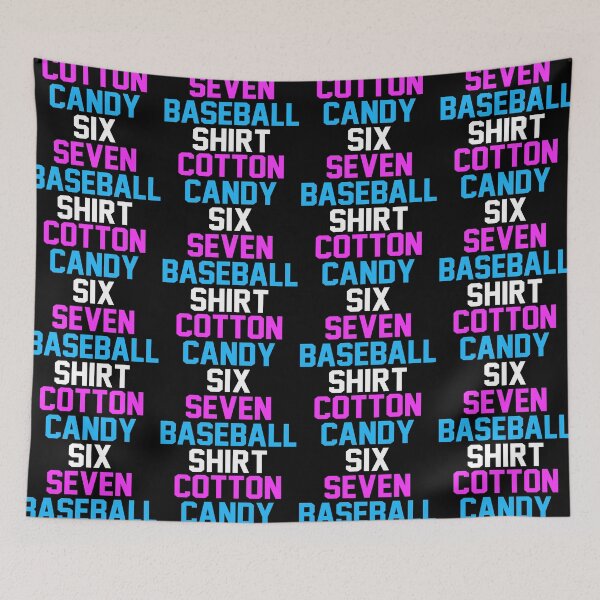 Artikelvorschau, Baseballshirt „Cotton Candy Six Seven“ – Slang der Generation Alpha entworfen und verkauft von jakaun.