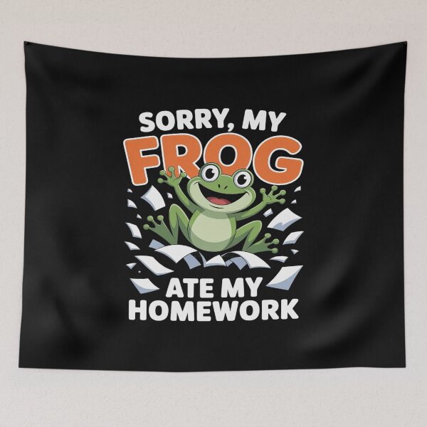 Item preview, Frog Ate My Homework Animal Joke Funny designed and sold by Libbysharts.