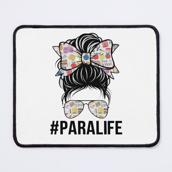 Item preview, Teacher Para Life Tee Paraprofessional Cute Messy Bun designed and sold by repconomArt.