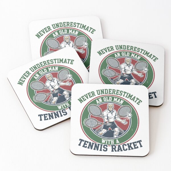 Item preview, Never Underestimate An Old Man With A Tennis Racket - Funny Sports Gift designed and sold by Wear Sculpt.