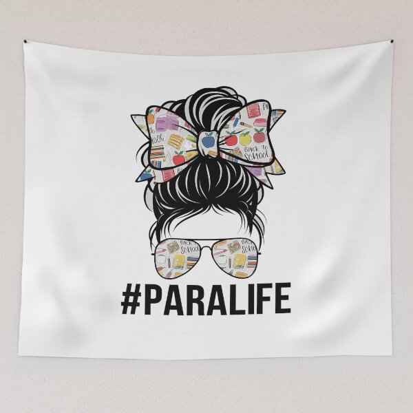 Item preview, Teacher Para Life Tee Paraprofessional Cute Messy Bun designed and sold by repconomArt.