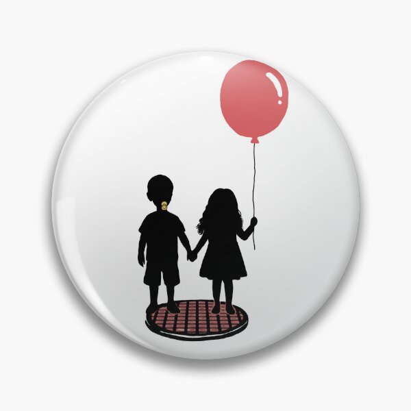 Item preview, Matty & Lilly Silhouette with Red Balloon | Welcome to Derry Inspired Horror Fanart designed and sold by Fandom Universe.