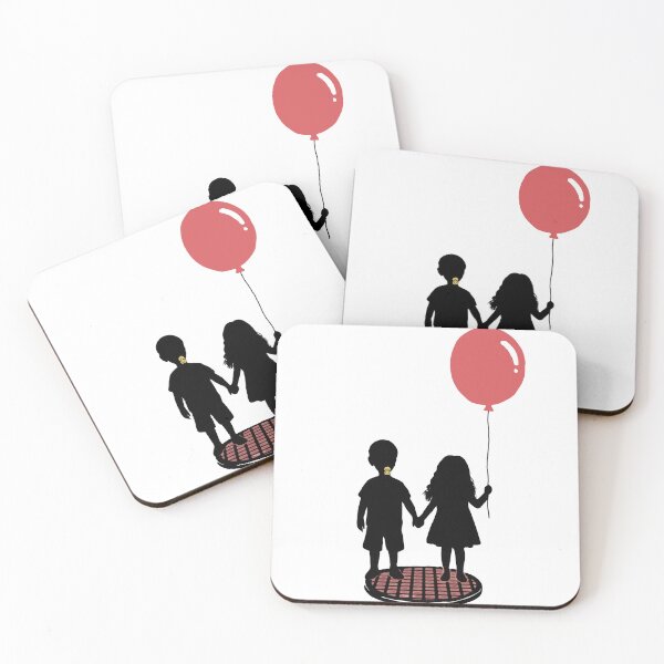 Item preview, Matty & Lilly Silhouette with Red Balloon | Welcome to Derry Inspired Horror Fanart designed and sold by Fandom Universe.