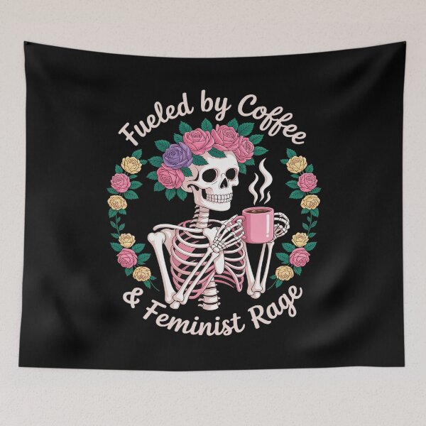 Item preview, Fueled By Coffee & Feminist Rage Feminism Coffee Lovers designed and sold by Libbysharts.