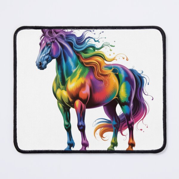 Item preview, Colorful Rainbow Horse Art – Vibrant Fantasy Horse Illustration designed and sold by RBToper.