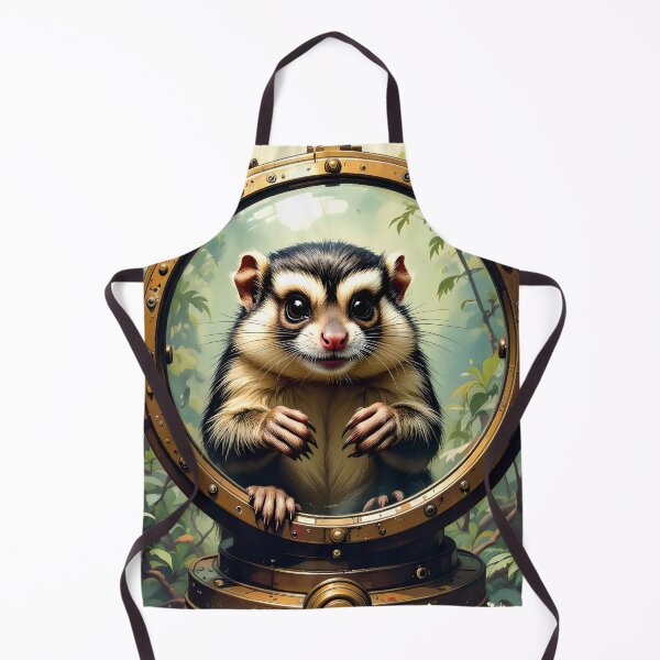 Item preview, Steampunk Possum Jungle Porthole Art designed and sold by AnimalAirtistry.