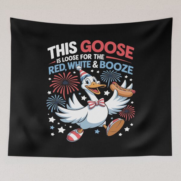 Item preview, Funny 4th of July Goose Red White Booze Patriotic Drinking designed and sold by Tatianamiobi.