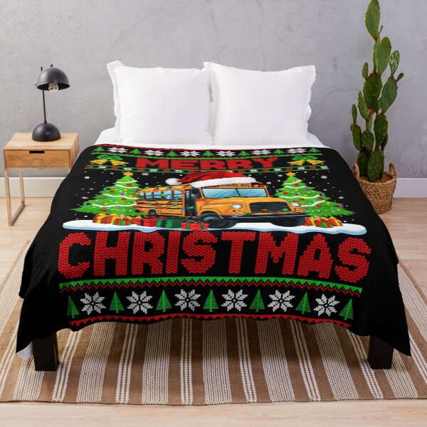 Item preview, School Bus Ugly Christmas Bus Driver designed and sold by WayTBeenkenArt.