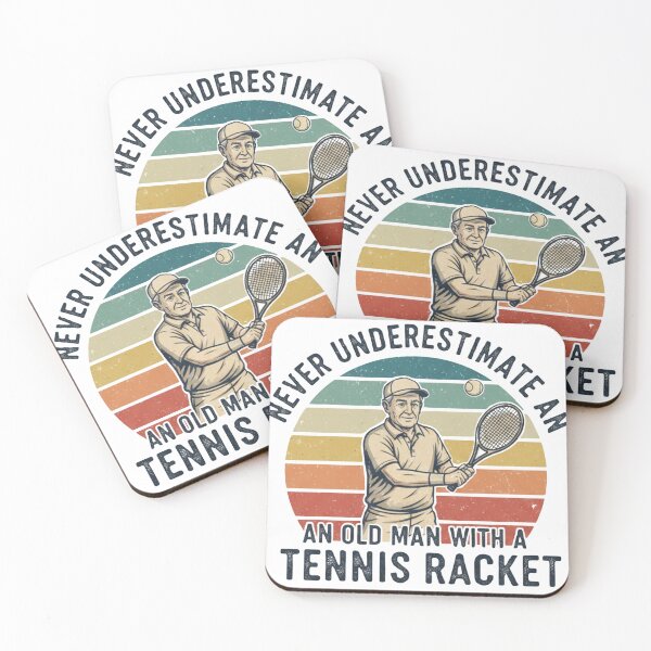 Item preview, Experience Beats Youth - Never Underestimate an Old Man with a Tennis Racket designed and sold by Wear Sculpt.