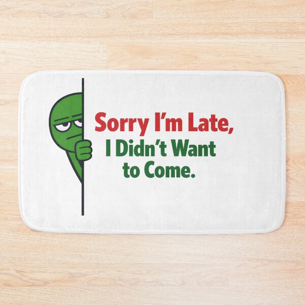 Item preview, Funny Grinch Christmas T-Shirt – Sorry I’m Late, I Didn’t Want to Come – Green Grump Face Deadpan Meme Holiday Tee & Stickers designed and sold by ZyxDes.