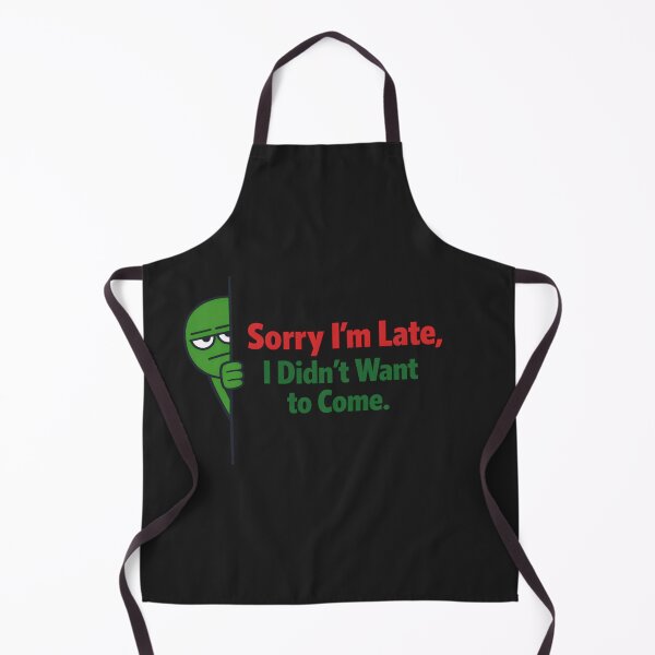 Item preview, Funny Grinch Christmas T-Shirt – Sorry I’m Late, I Didn’t Want to Come – Green Grump Face Deadpan Meme Holiday Tee & Stickers designed and sold by ZyxDes.