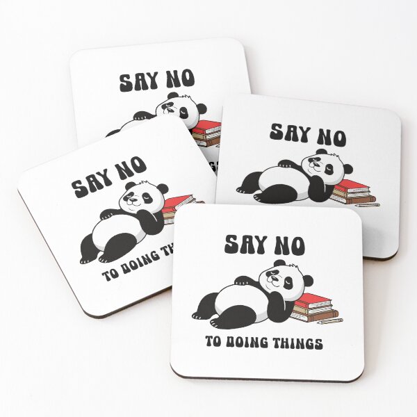 Item preview, Lazy Book Panda – Say No to Doing Things Cute Design designed and sold by Steele-Art.