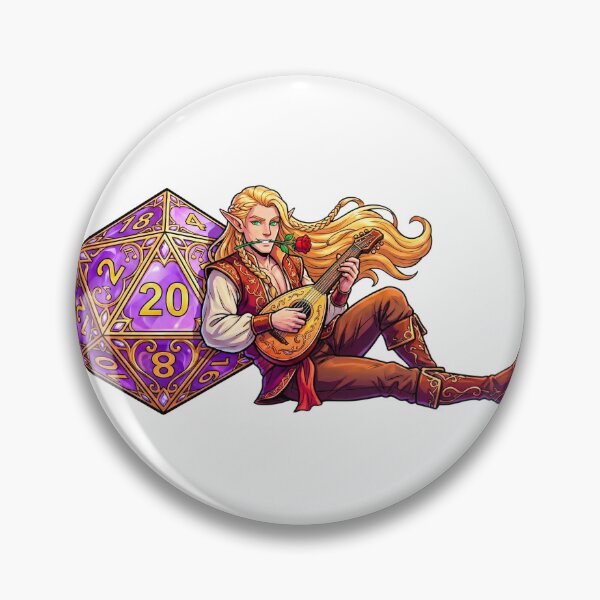 Item preview, Bardic Seduction: Elven Bard Dice Himbo designed and sold by SkinnyFlatWhite.
