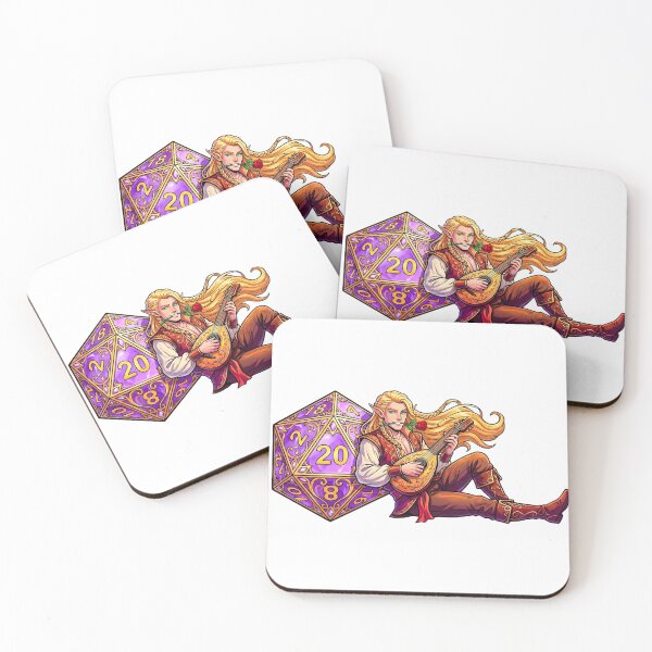 Item preview, Bardic Seduction: Elven Bard Dice Himbo designed and sold by SkinnyFlatWhite.