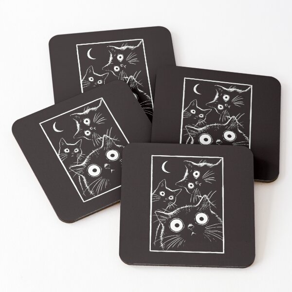Item preview, Vintage Black Cats Moon designed and sold by ImeldaSparks.