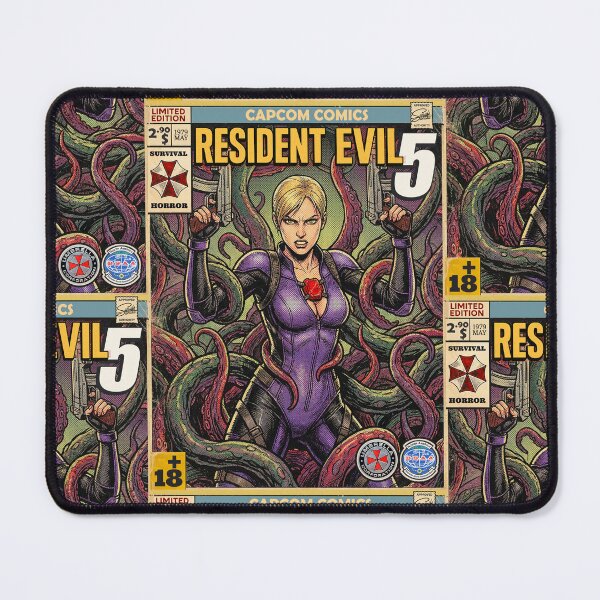 Item preview, Resident Evil 5 Jill Valentine Classic Comic Cover Retro Gaming Art designed and sold by Back2Collage.