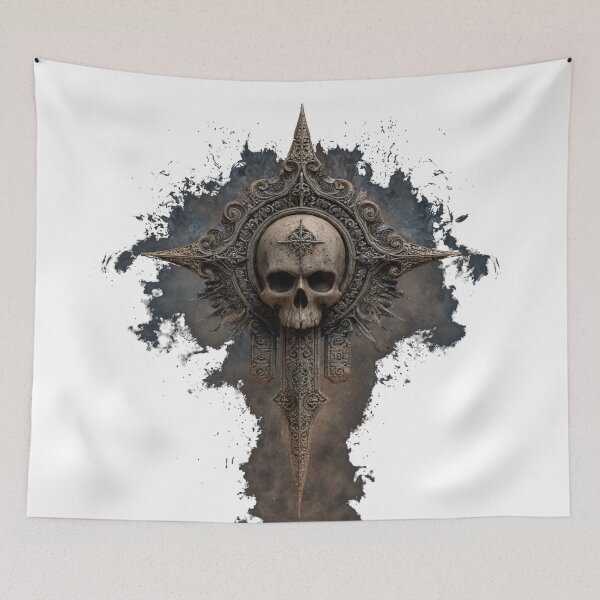 Item preview, Dark Gothic Skull Cross Emblem designed and sold by Anacond.
