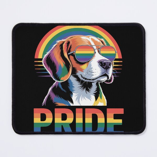 Item preview, Funny Beagle Dog Rainbow Flag Sunglasses Gay Pride Ally LGBT designed and sold by Tatianamiobi.