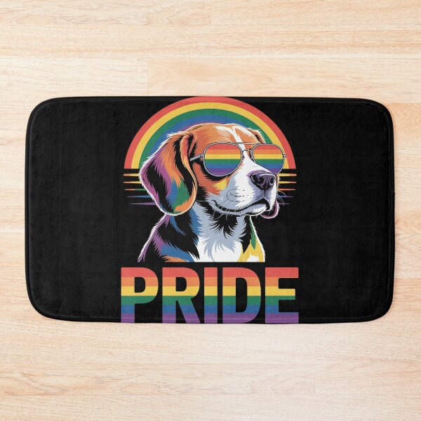 Item preview, Funny Beagle Dog Rainbow Flag Sunglasses Gay Pride Ally LGBT designed and sold by Tatianamiobi.