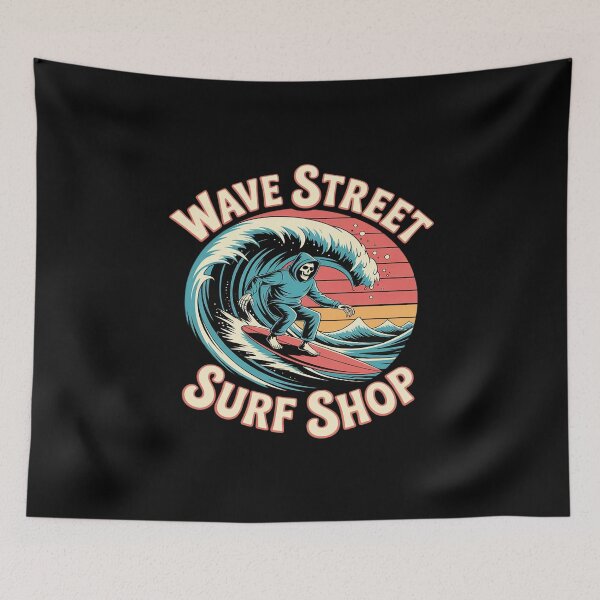 Item preview, Wave Street Retro Vacation Beach Surfing Skul Graphic designed and sold by LegendsArt75.