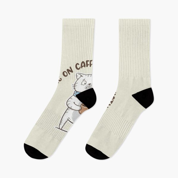 Item preview, Running On Caffeine And Anxiety - Funny Stressed Cat Coffee Art designed and sold by AdyKurniawan.