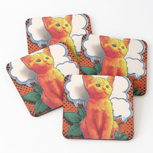 Item preview, Cute Comic Kitten with Speech Bubble Illustration designed and sold by Grafititee.