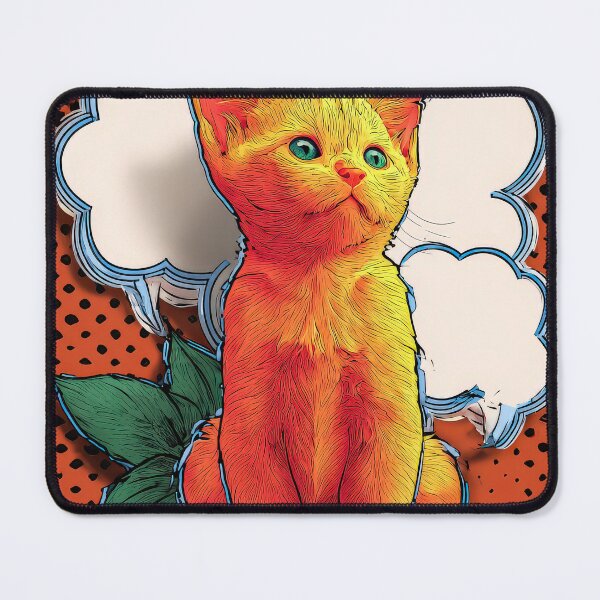 Item preview, Cute Comic Kitten with Speech Bubble Illustration designed and sold by Grafititee.