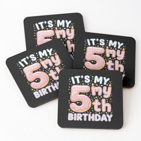 Item preview, It's My 5th Birthday Donut - 5 Years Old B-day Donut Girl designed and sold by Catharsiscath.